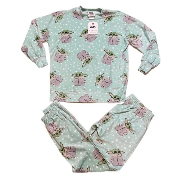 Star Wars Slumber Munki Munki Baby Yoda Minky Soft Pajama Jogger Set NWT